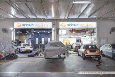 Quality car spray painting with Divine Splash