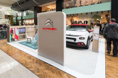 New Citroen C3 makes U.K. premiere at Westfield Statford City pop-up stand