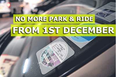 Park & Ride scheme will cease from 1st December