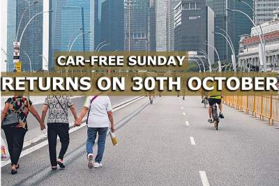 Car-Free Sunday to return on 30th October and extends to Telok Ayer area