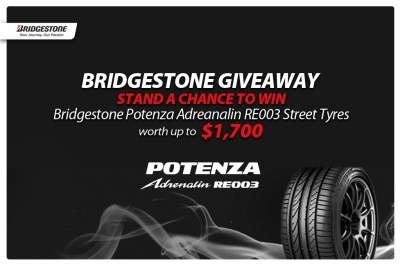 A set of Bridgestone Potenza Adrenalin RE003 tyres to be won!