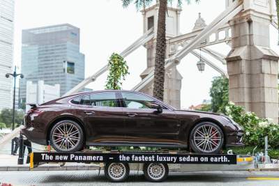 The Porsche Panamera City Tour on the streets of Singapore