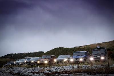 Mercedes-Benz's four-wheel drive vehicles have successfully traversed the U.K.
