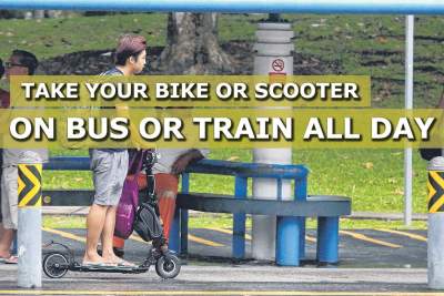 Trial to allow all day access for folding bikes, PMDs on trains and buses begins