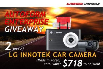 Two sets of LG Innotek car cameras to be won!