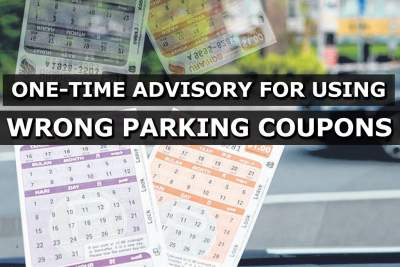 Motorists who forget to use new parking coupons to get one-time advisory
