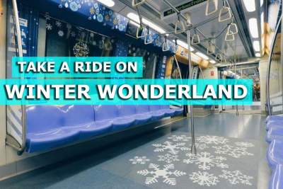 LTA unveils Christmas train on North-East Line