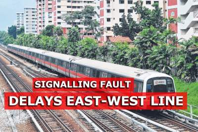 Train delay on East-West Line due to signalling fault at Aljunied station