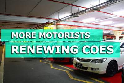 More motorists opting to renew their COEs