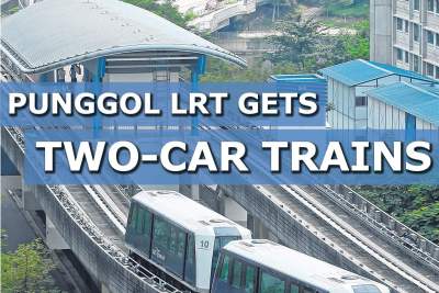 Two-car trains make debut on Punggol LRT