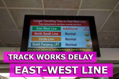 Delays on East-West Line from Jurong East to Joo Koon expected this evening