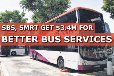 SBS and SMRT get $3.4m for better bus services