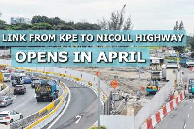 New vehicular underpass linking KPE to Nicoll Highway to open on 2nd April