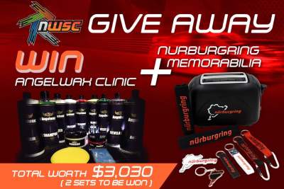 Angelwax Full Detailing Clinic & Nurburgring Memorabilia worth $3,030 to be won!