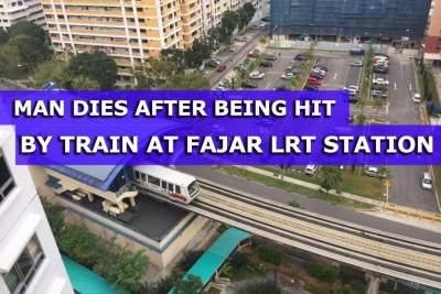 Man dies after being hit by train at Fajar LRT station