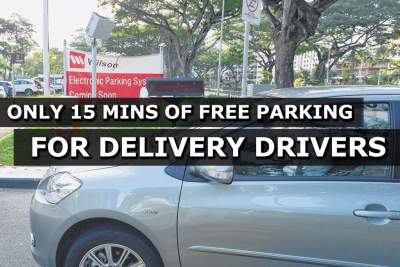 Only 15 minutes of free parking for delivery drivers