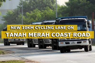 New 10km on-road cycling lane on extended Tanah Merah Coast Road to open