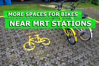 More spaces for bicycles near MRT stations