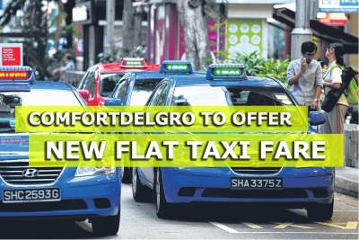 ComfortDelGro to offer new flat taxi fare from 10th April for app bookings