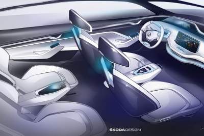 Skoda previews interior of Vision E