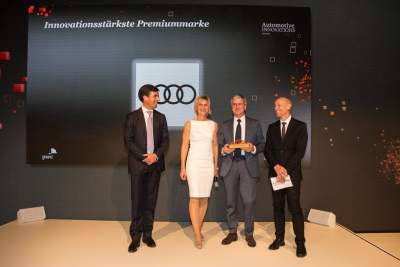 Audi receives Automotive Innovations Award for most innovative brand