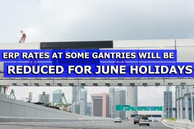 ERP rates at some gantries will be reduced during June school holidays