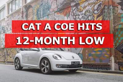 Cat A COE hits a 12-month low
