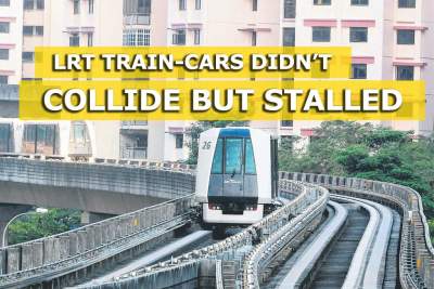 LRT train-cars didn't collide but stalled: LTA, operator