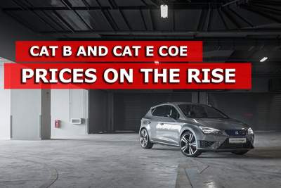Cat B and E COE prices on the rise