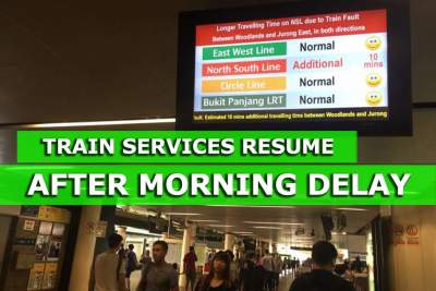 Train services resume after morning delay between Woodlands and Jurong East