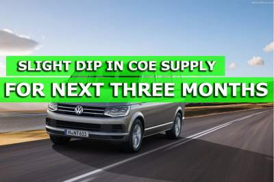 Slight dip in COE supply for next three months