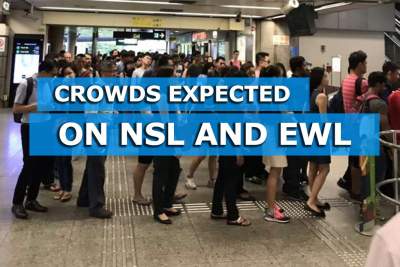 Crowds expected at stations on North-South and East-West Lines