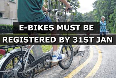 E-bikes must be registered by 31st January