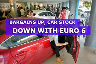 Bargains up, car stock down with stiffer emissions rules