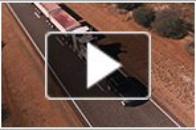 Land Rover Discovery tows 110-tonne road train across Australian Outback