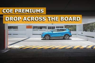 COE premiums across the board take a slight dip