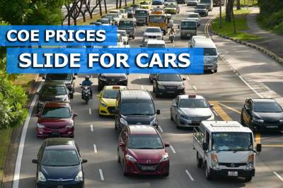 COE prices slide for cars and motorcycles but rise for commercial vehicles