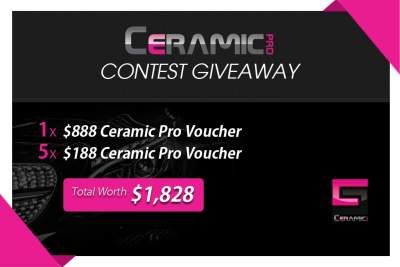 Ceramic Pro vouchers worth up to $1,828 to be won