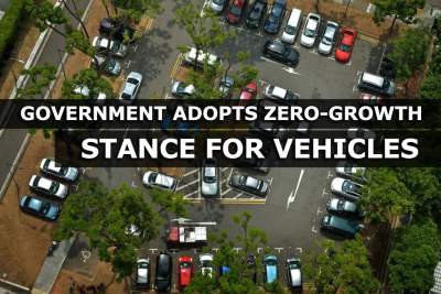 Government adopts zero-growth stance for car, motorcycle populations
