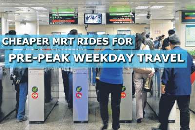 Cheaper MRT rides for pre-peak weekday travel
