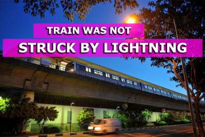Train was not struck by lightning, says SMRT