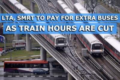 LTA, SMRT to pay for extra buses as train hours are cut