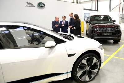 The Duke and Duchess of Cambridge visit Jaguar Land Rover in Solihull