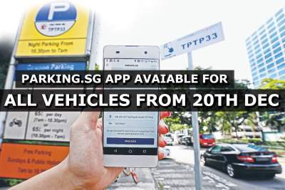 Parking.sg app available for motorcycles and heavy vehicles from 20th Dec