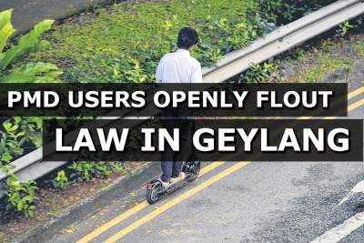 PMD users openly flout law in Geylang