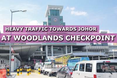 Heavy traffic towards Johor at Woodlands Checkpoint: ICA