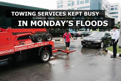 Towing services kept busy in Monday's floods