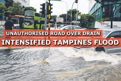 Unauthorised road built over drain intensified Tampines flash flood, says PUB