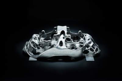 World premiere: Bugatti's brake caliper from 3D printer