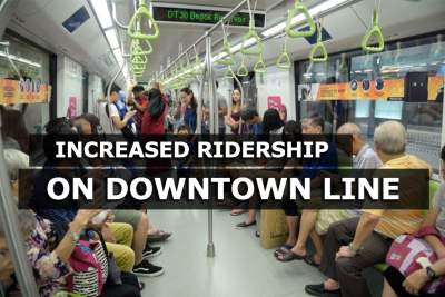 Ridership on Downtown Line increased by more than 50 percent